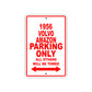 1956 Volvo Amazon Parking Only All Others Will Be Towed Sea Ocean Beach Lake Boat Aluminum Metal Sign Plate