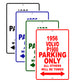 1956 Volvo P1900 Parking Only All Others Will Be Towed Sea Ocean Beach Lake Boat Aluminum Metal Sign Plate