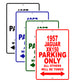 1957 Jaguar XK150 Parking Only All Others Will Be Towed Sea Ocean Beach Lake Boat Aluminum Metal Sign Plate