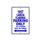 1957 Lancia Flaminia Parking Only All Others Will Be Towed Sea Ocean Beach Lake Boat Aluminum Metal Sign Plate