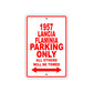 1957 Lancia Flaminia Parking Only All Others Will Be Towed Sea Ocean Beach Lake Boat Aluminum Metal Sign Plate