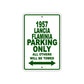 1957 Lancia Flaminia Parking Only All Others Will Be Towed Sea Ocean Beach Lake Boat Aluminum Metal Sign Plate