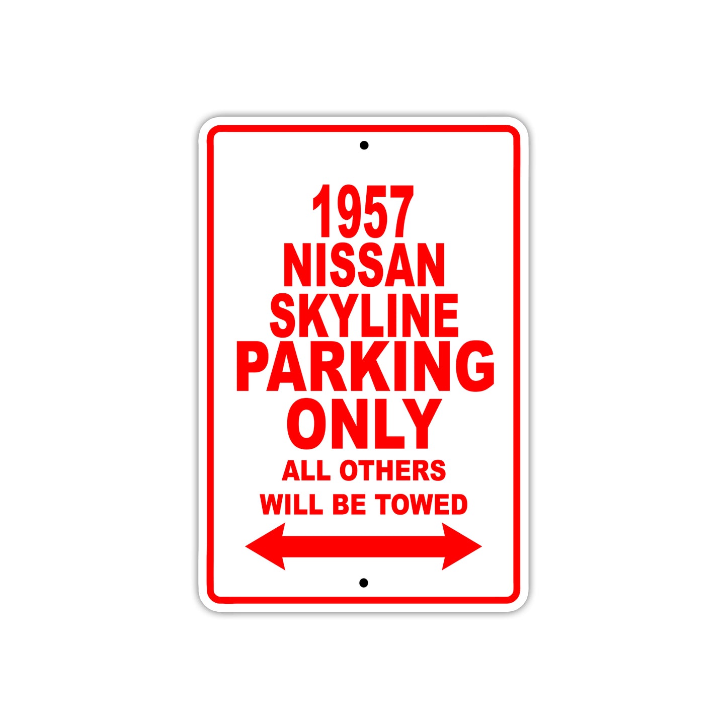 1957 Nissan Skyline Parking Only All Others Will Be Towed Sea Ocean Beach Lake Boat Aluminum Metal Sign Plate