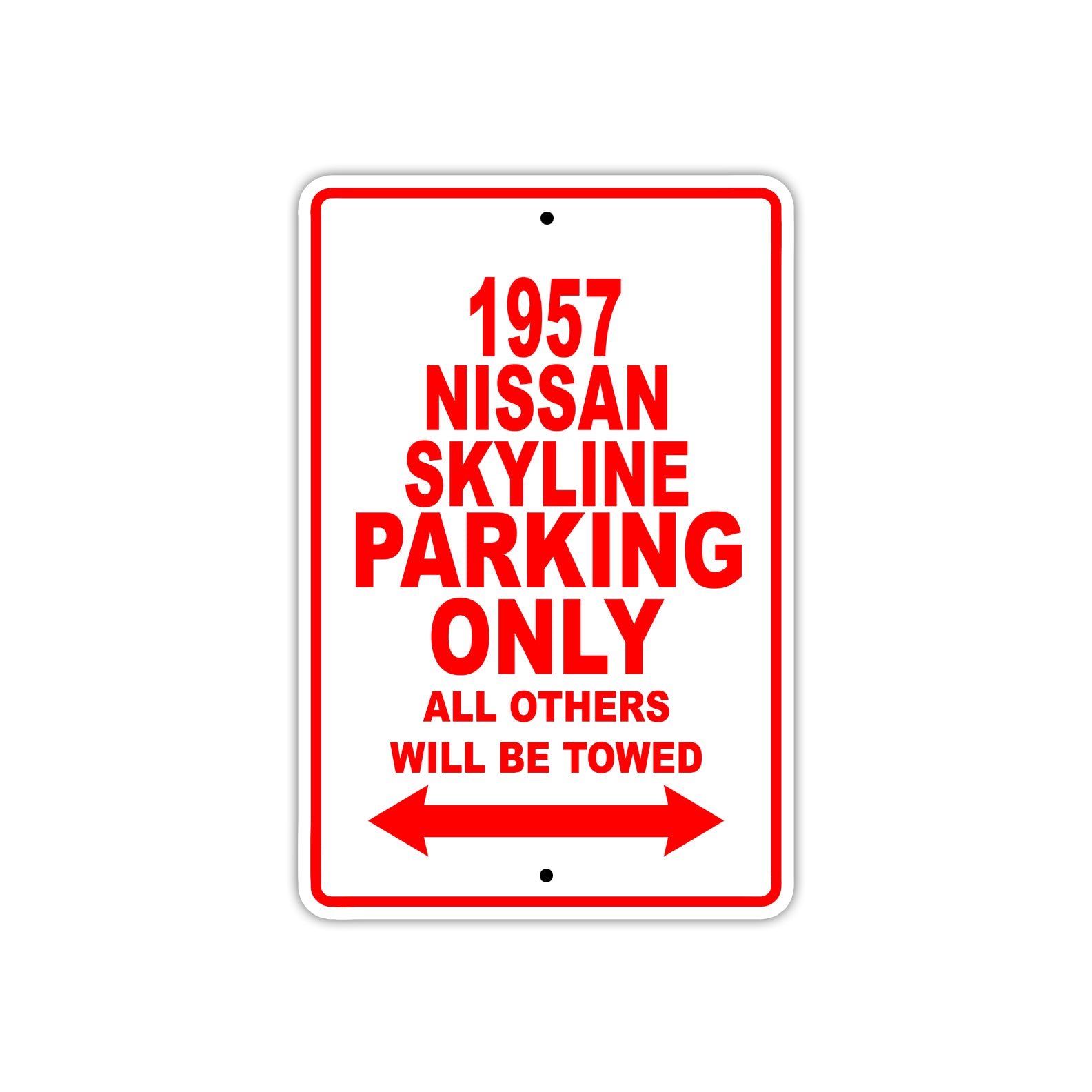 1957 Nissan Skyline Parking Only All Others Will Be Towed Sea Ocean Beach Lake Boat Aluminum Metal Sign Plate