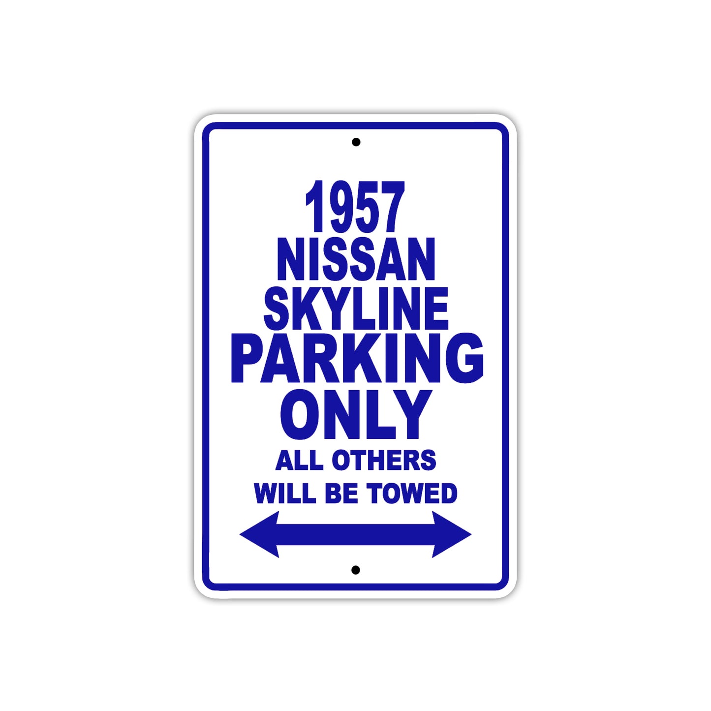 1957 Nissan Skyline Parking Only All Others Will Be Towed Sea Ocean Beach Lake Boat Aluminum Metal Sign Plate