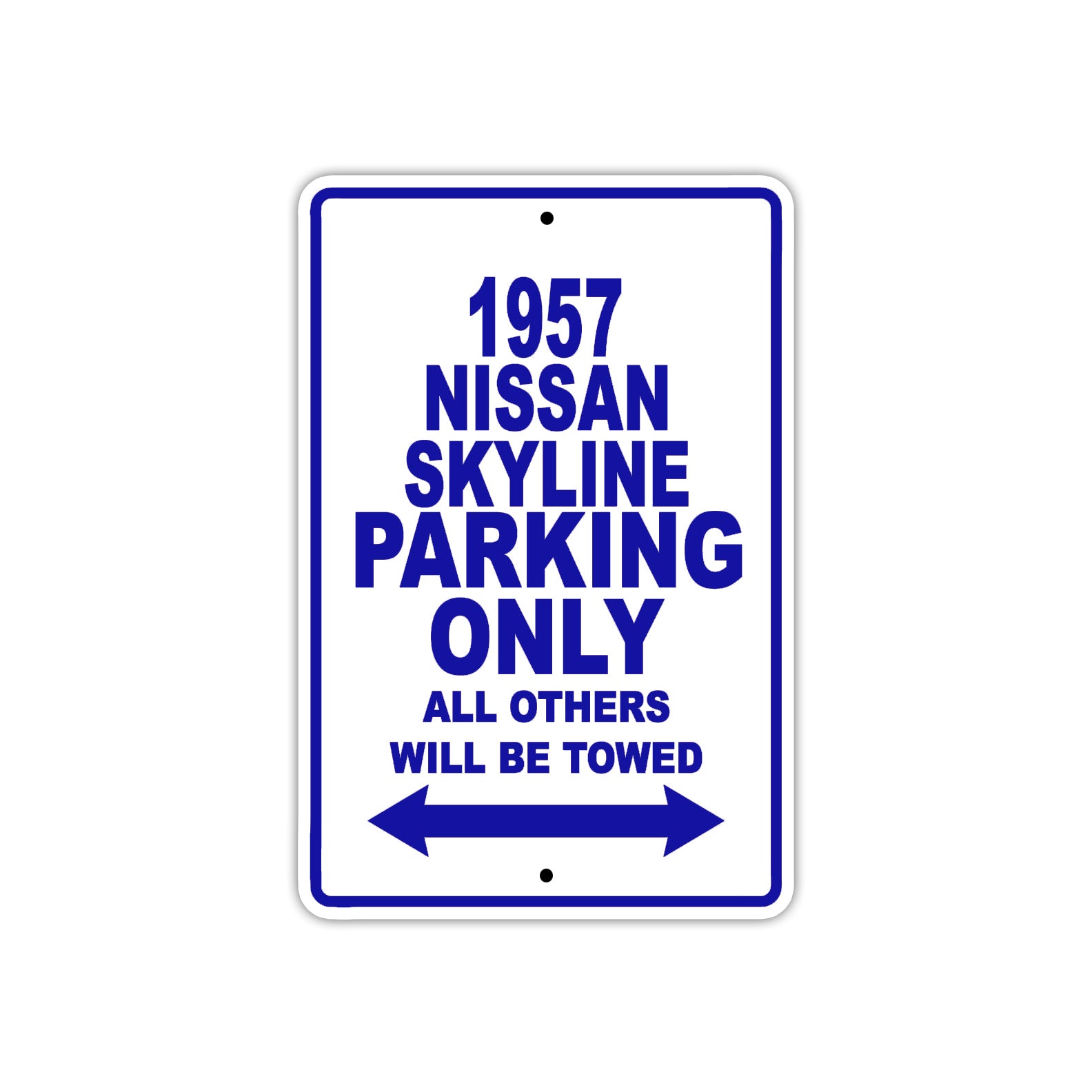 1957 Nissan Skyline Parking Only All Others Will Be Towed Sea Ocean Beach Lake Boat Aluminum Metal Sign Plate