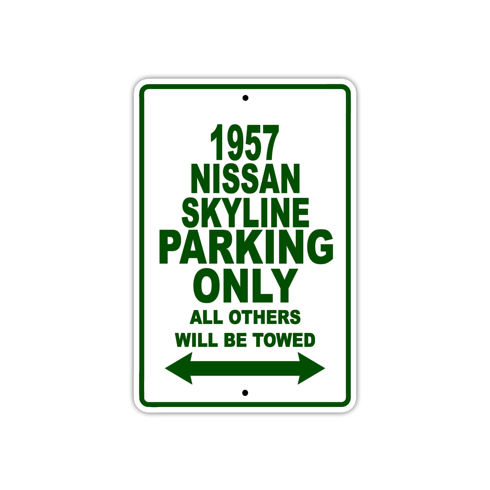 1957 Nissan Skyline Parking Only All Others Will Be Towed Sea Ocean Beach Lake Boat Aluminum Metal Sign Plate