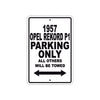 1957 Opel Rekord P1 Parking Only All Others Will Be Towed Sea Ocean Beach Lake Boat Aluminum Metal Sign Plate