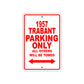 1957 Trabant Parking Only All Others Will Be Towed Sea Ocean Beach Lake Boat Aluminum Metal Sign Plate