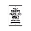 1957 Tri-Five Parking Only All Others Will Be Towed Sea Ocean Beach Lake Boat Aluminum Metal Sign Plate