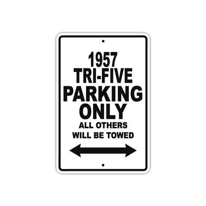 1957 Tri-Five Parking Only All Others Will Be Towed Sea Ocean Beach Lake Boat Aluminum Metal Sign Plate