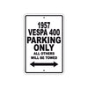 1957 Vespa 400 Parking Only All Others Will Be Towed Sea Ocean Beach Lake Boat Aluminum Metal Sign Plate