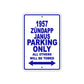 1957 Zundapp Janus Parking Only All Others Will Be Towed Sea Ocean Beach Lake Boat Aluminum Metal Sign Plate