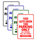 1958 Auto Union 1000 Parking Only All Others Will Be Towed Sea Ocean Beach Lake Boat Aluminum Metal Sign Plate