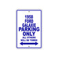 1958 Ford Galaxie Parking Only All Others Will Be Towed Sea Ocean Beach Lake Boat Aluminum Metal Sign Plate