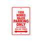 1958 Morris Major Parking Only All Others Will Be Towed Sea Ocean Beach Lake Boat Aluminum Metal Sign Plate