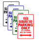 1958 Subaru 360 Parking Only All Others Will Be Towed Sea Ocean Beach Lake Boat Aluminum Metal Sign Plate