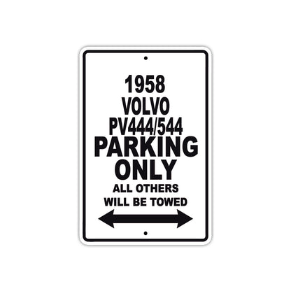 1958 Volvo PV444/544 Parking Only All Others Will Be Towed Sea Ocean Beach Lake Boat Aluminum Metal Sign Plate