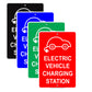 Electric Vehicle Charging Station With Graphic Reserved Spot Alert Caution Warning Aluminum