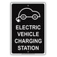 Electric Vehicle Charging Station With Graphic Reserved Spot Alert Caution Warning Aluminum