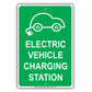 Electric Vehicle Charging Station With Graphic Reserved Spot Alert Caution Warning Aluminum