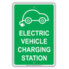 Electric Vehicle Charging Station With Graphic Reserved Spot Alert Caution Warning Aluminum