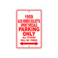 1959 Alfa Romeo Giulietta Sprint Speciale Parking Only All Others Will Be Towed Sea Ocean Beach Lake Boat Aluminum Metal Sign Plate