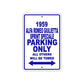 1959 Alfa Romeo Giulietta Sprint Speciale Parking Only All Others Will Be Towed Sea Ocean Beach Lake Boat Aluminum Metal Sign Plate