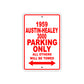 1959 Austin-Healey 3000 Parking Only All Others Will Be Towed Sea Ocean Beach Lake Boat Aluminum Metal Sign Plate