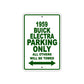 1959 Buick Electra Parking Only All Others Will Be Towed Sea Ocean Beach Lake Boat Aluminum Metal Sign Plate