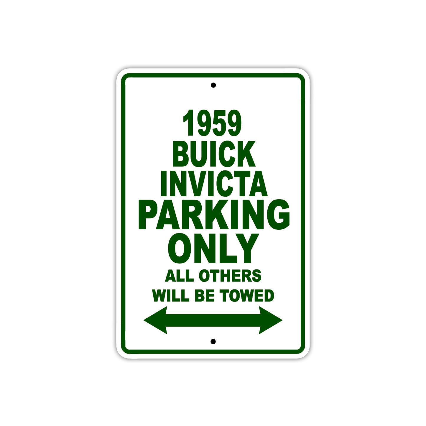 1959 Buick Invicta Parking Only All Others Will Be Towed Sea Ocean Beach Lake Boat Aluminum Metal Sign Plate