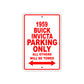 1959 Buick Invicta Parking Only All Others Will Be Towed Sea Ocean Beach Lake Boat Aluminum Metal Sign Plate