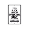 1959 Buick Invicta Parking Only All Others Will Be Towed Sea Ocean Beach Lake Boat Aluminum Metal Sign Plate