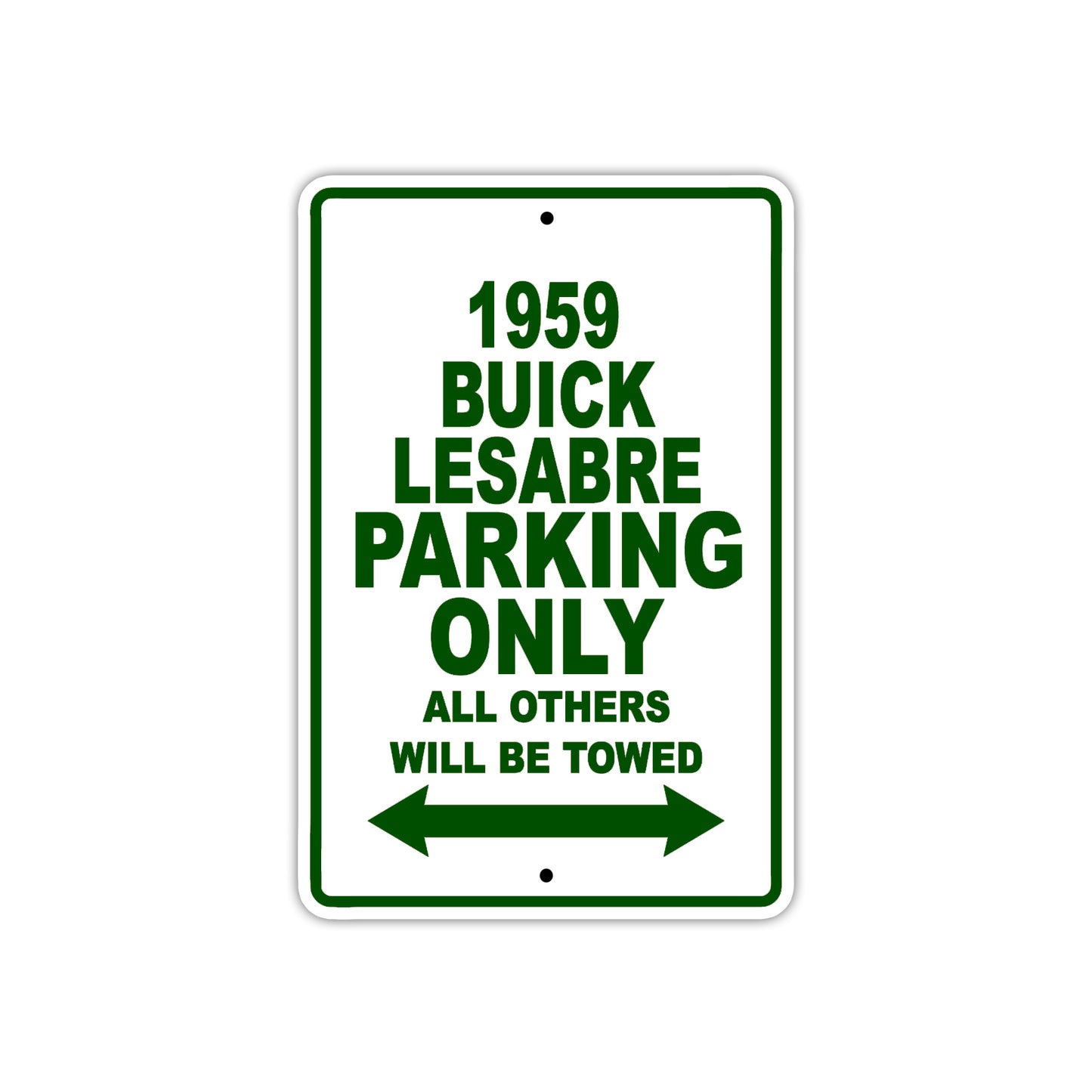 1959 Buick Lesabre Parking Only All Others Will Be Towed Sea Ocean Beach Lake Boat Aluminum Metal Sign Plate