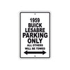 1959 Buick Lesabre Parking Only All Others Will Be Towed Sea Ocean Beach Lake Boat Aluminum Metal Sign Plate
