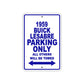 1959 Buick Lesabre Parking Only All Others Will Be Towed Sea Ocean Beach Lake Boat Aluminum Metal Sign Plate