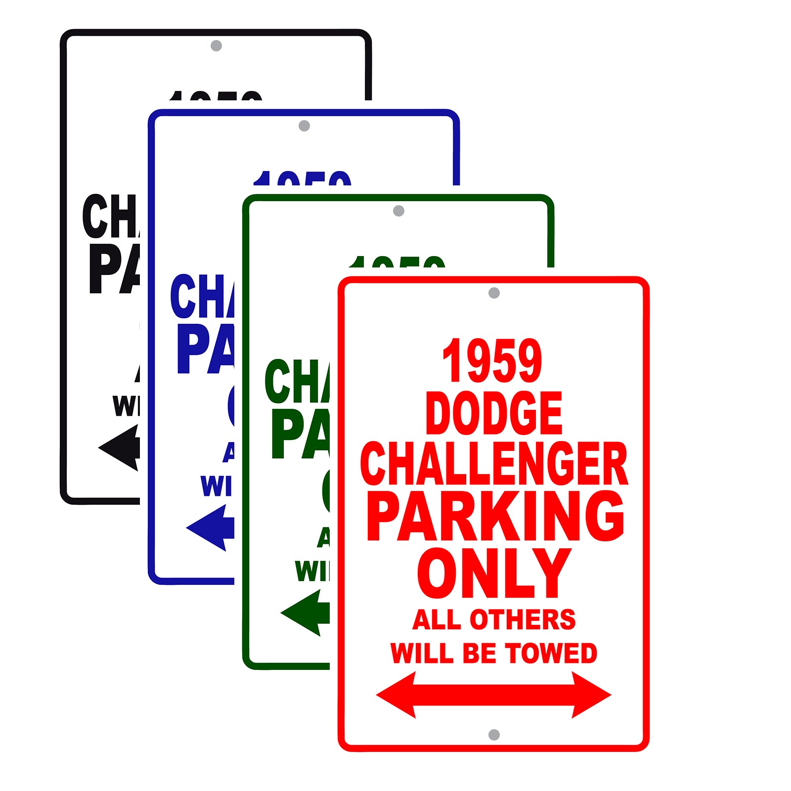 1959 Dodge Challenger Parking Only All Others Will Be Towed Sea Ocean Beach Lake Boat Aluminum Metal Sign Plate