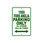 1959 Ford Anglia Parking Only All Others Will Be Towed Sea Ocean Beach Lake Boat Aluminum Metal Sign Plate