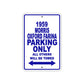 1959 Morris Oxford Farina Parking Only All Others Will Be Towed Sea Ocean Beach Lake Boat Aluminum Metal Sign Plate