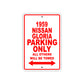 1959 Nissan Gloria Parking Only All Others Will Be Towed Sea Ocean Beach Lake Boat Aluminum Metal Sign Plate
