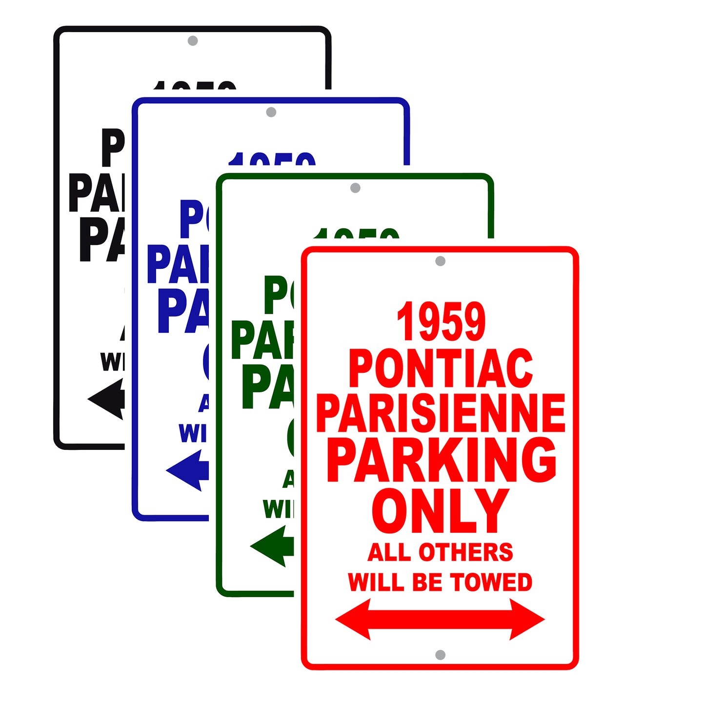 1959 Pontiac Parisienne Parking Only All Others Will Be Towed Sea Ocean Beach Lake Boat Aluminum Metal Sign Plate