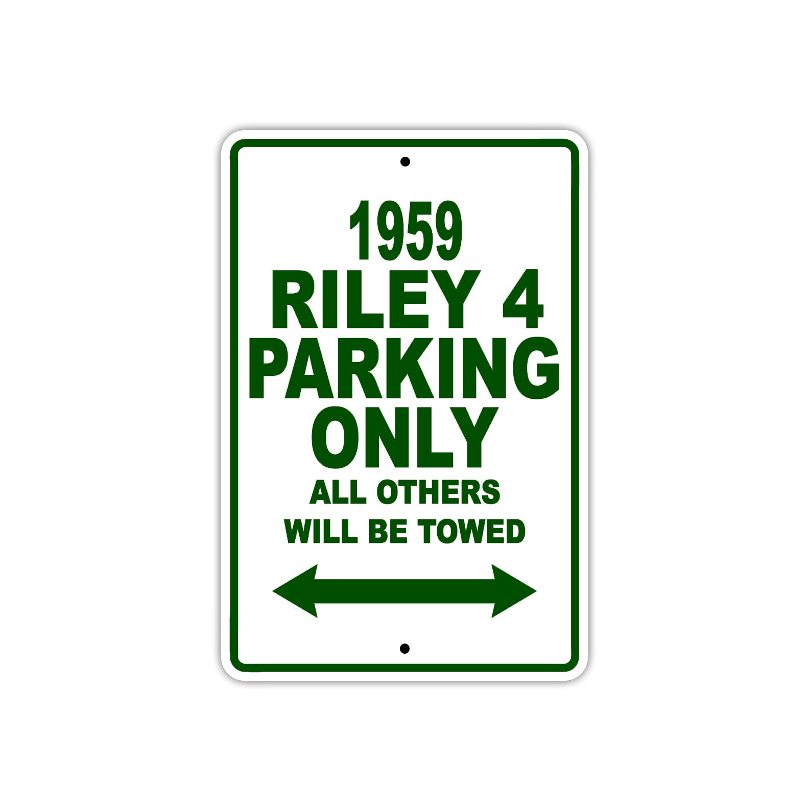 1959 Riley 4 Parking Only All Others Will Be Towed Sea Ocean Beach Lake Boat Aluminum Metal Sign Plate