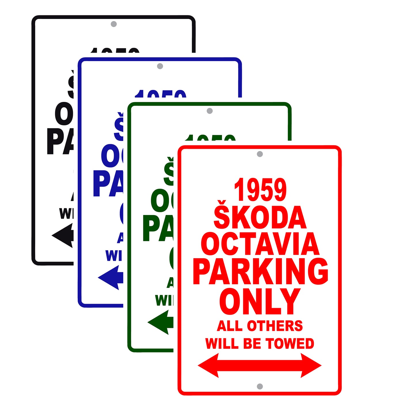 1959 Skoda Octavia Parking Only All Others Will Be Towed Sea Ocean Beach Lake Boat Aluminum Metal Sign Plate