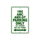 1960 AMC AMX-GT Parking Only All Others Will Be Towed Sea Ocean Beach Lake Boat Aluminum Metal Sign Plate