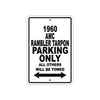 1960 AMC Rambler Tarpon Parking Only All Others Will Be Towed Sea Ocean Beach Lake Boat Aluminum Metal Sign Plate