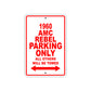 1960 AMC Rebel Parking Only All Others Will Be Towed Sea Ocean Beach Lake Boat Aluminum Metal Sign Plate