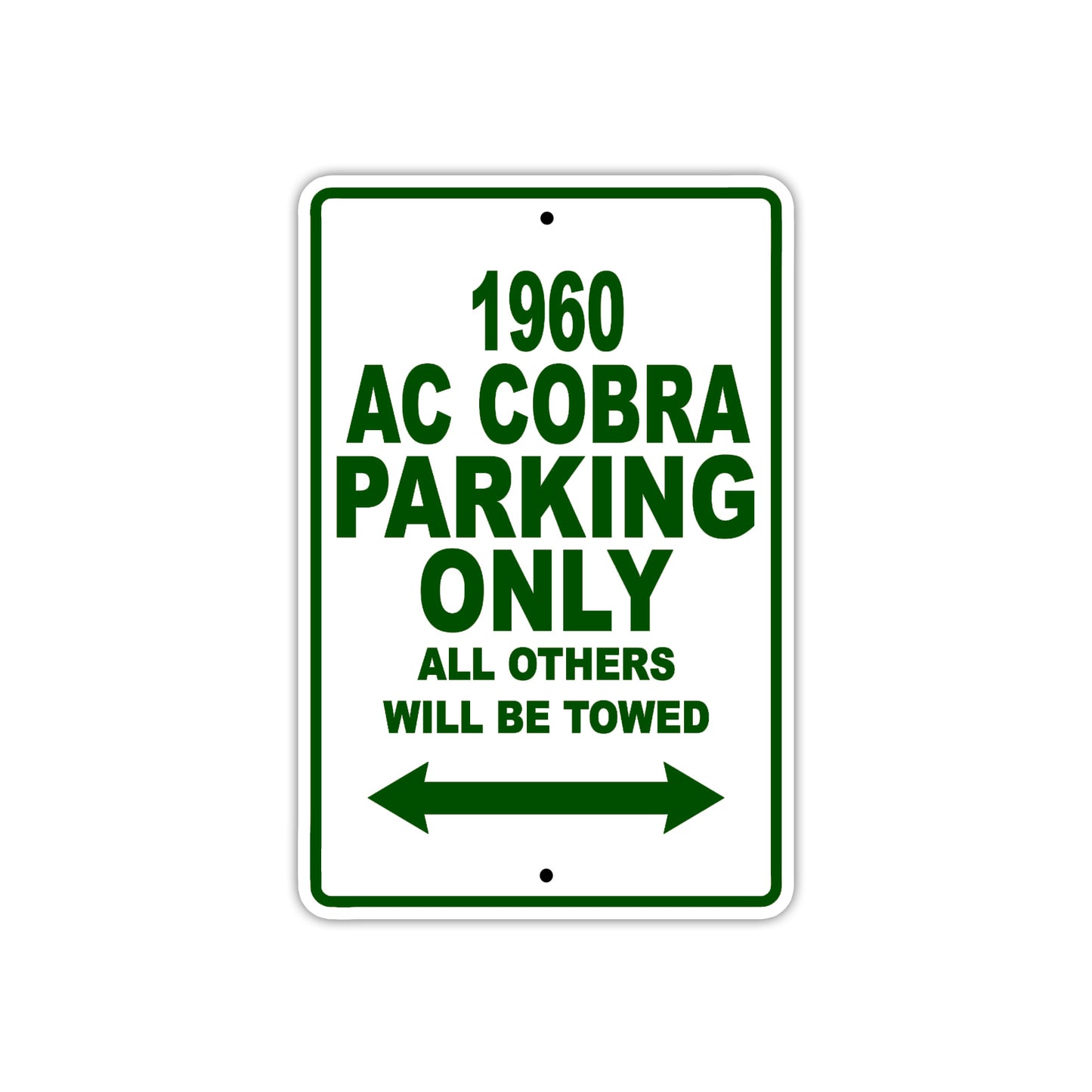 1960 Ac Cobra Parking Only All Others Will Be Towed Sea Ocean Beach Lake Boat Aluminum Metal Sign Plate