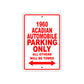 1960 Acadian Automobile Parking Only All Others Will Be Towed Sea Ocean Beach Lake Boat Aluminum Metal Sign Plate