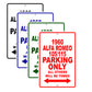 1960 Alfa Romeo 105/115 Parking Only All Others Will Be Towed Sea Ocean Beach Lake Boat Aluminum Metal Sign Plate