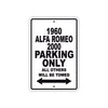 1960 Alfa Romeo 2000 Parking Only All Others Will Be Towed Sea Ocean Beach Lake Boat Aluminum Metal Sign Plate